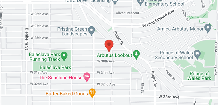 map of 2816 W 29TH AVENUE
